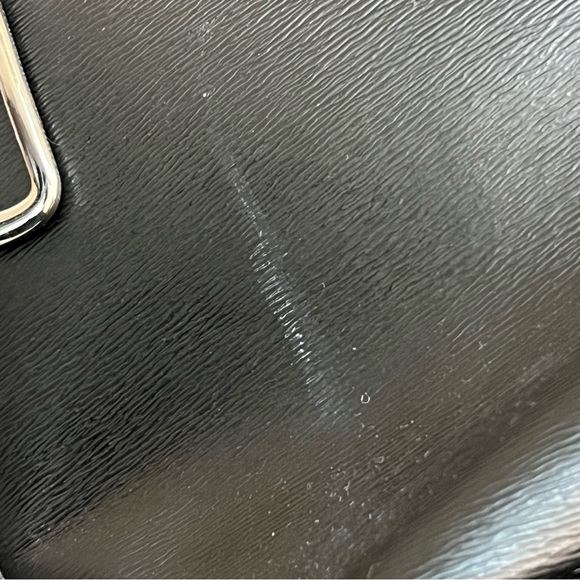 Lauren Ralph Lauren Black Sloan Street Classic Tote w/ Embossed Logo & Charm - Picture 10 of 11